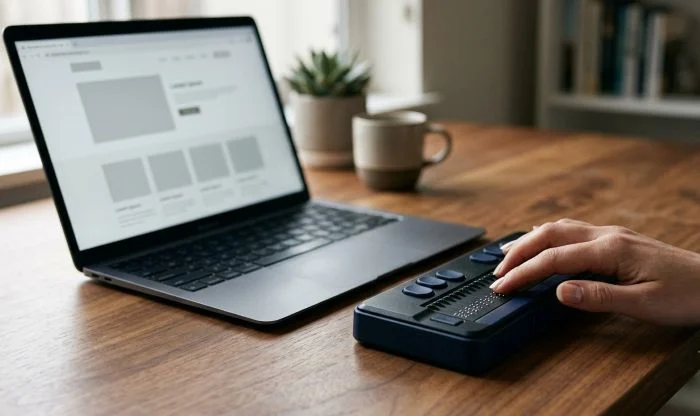 Accessibility contrast and keyboard navigation testing on an Australian business website